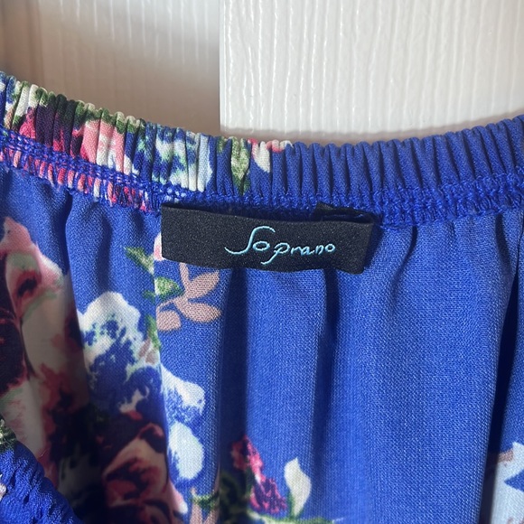 Soprano Off the Shoulder, Empire Waist, Bright Blue 1x - Picture 5 of 6